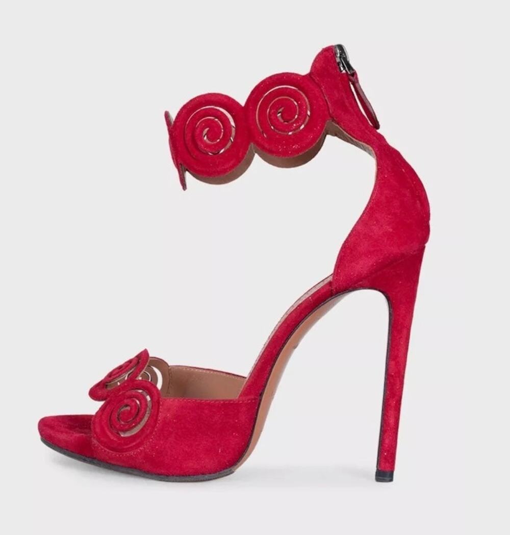 Alaïa Red Suede Stiletto Sandals EU 37